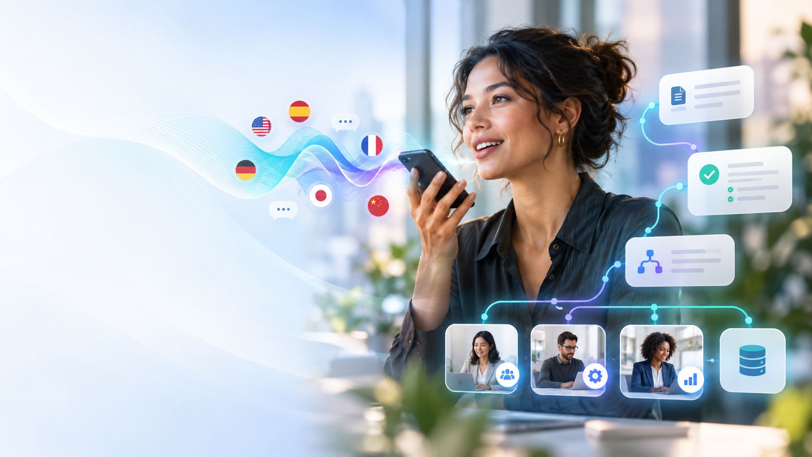 Multilingual AI voice agent connecting customer conversations to controlled business workflows